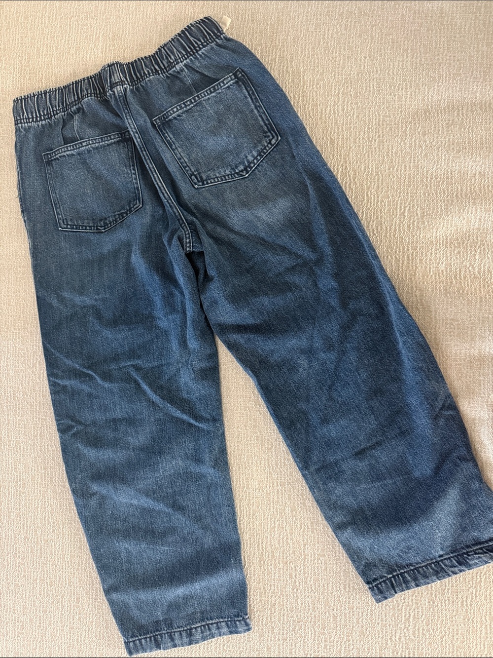 GAP Women's Dark Blue Wide-Leg Drawstring Jeans - Picture 2 of 3